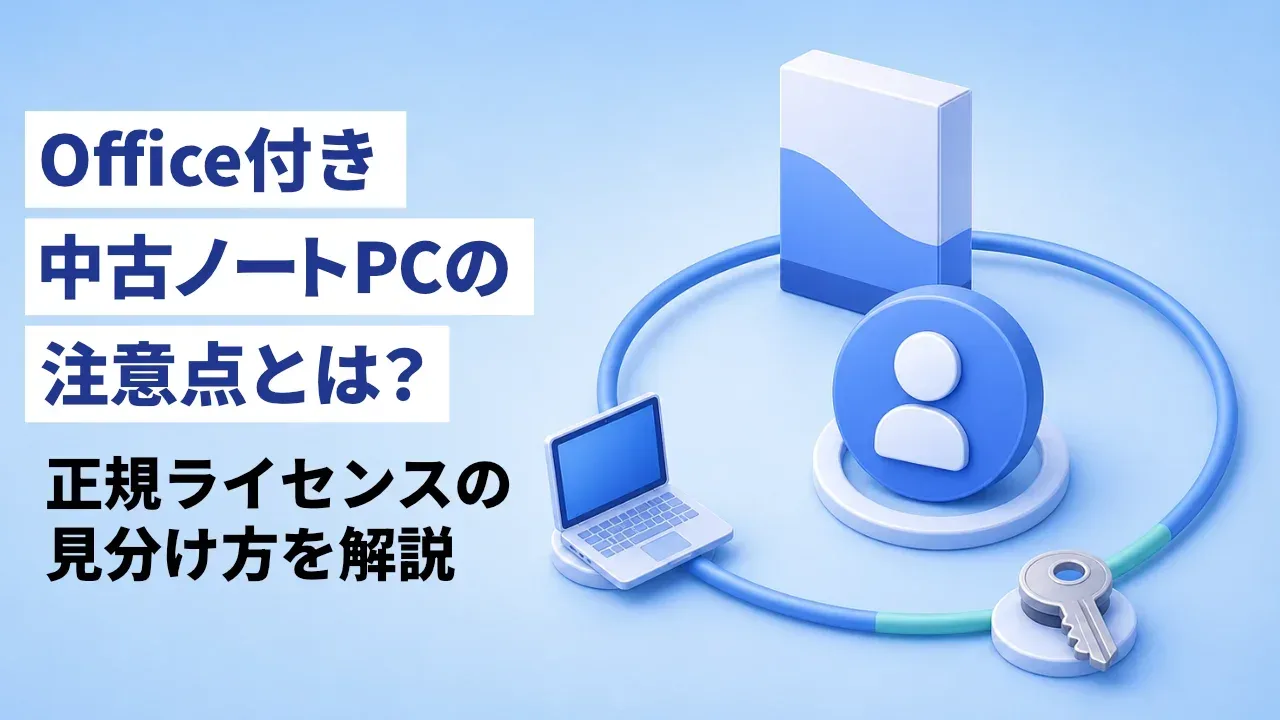 Office付き中古ノートPCの注意点とは？正規ライセンスの見分け方を解説