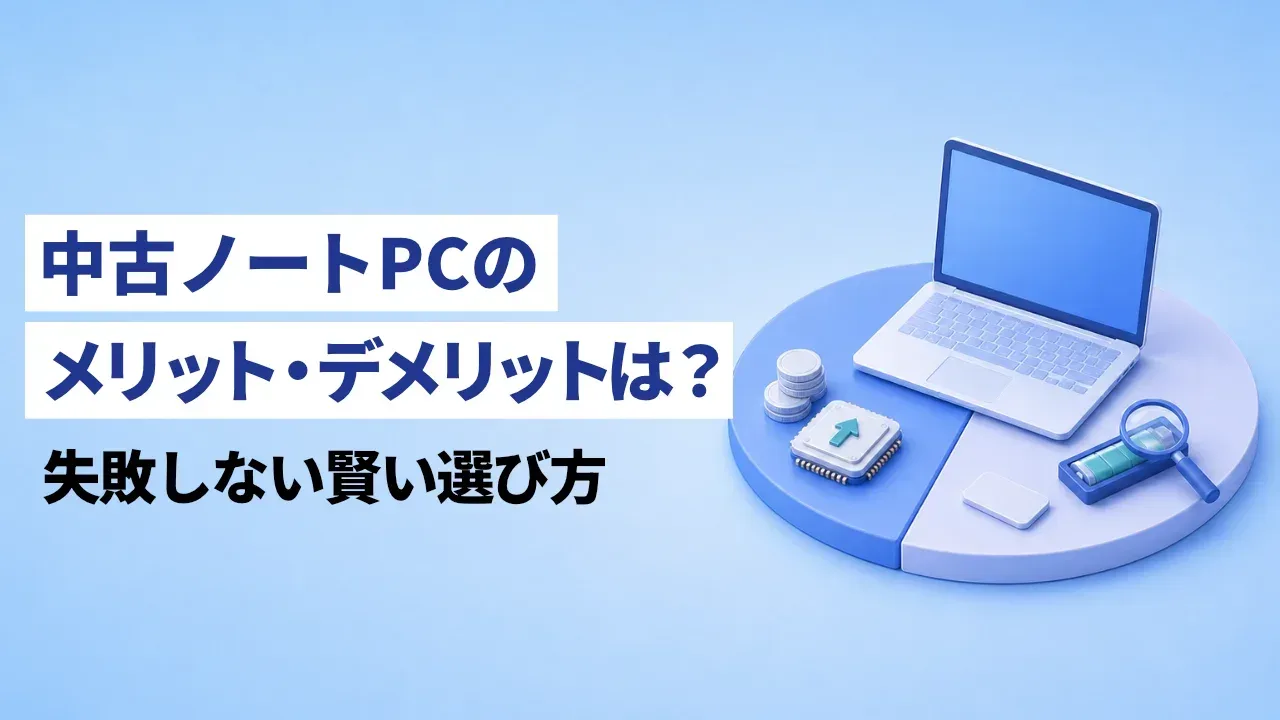 中古ノートPCのメリット・デメリットは？失敗しない賢い選び方